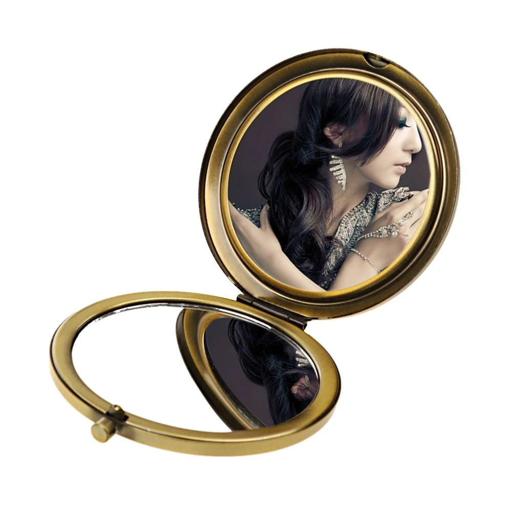 Marque Generique Miroir De Poche Grossissant Pliant Vintage 4 Marque Generique Miroir De Poche Grossissant Pliant Vintage – Image 2