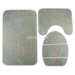 Marque Generique 3pcs Tapis De Bain Set Tapis De Bain Tapis Tapis En Forme De U Couverc... -Magasin Joss & Main 72019579 9 image