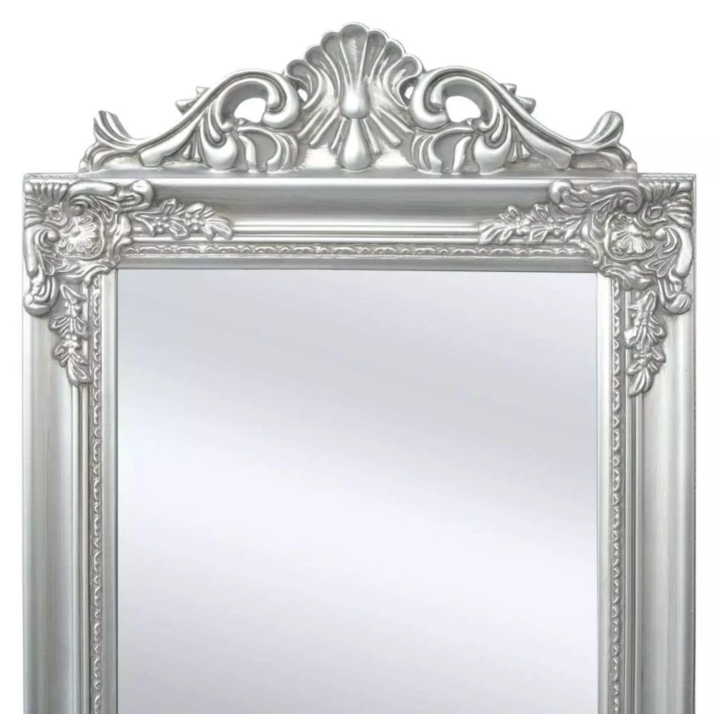 VidaXL Miroir Sur Pied Style Baroque 160 X 40 Cm Argenté 5 VidaXL Miroir Sur Pied Style Baroque 160 X 40 Cm Argenté – Image 3