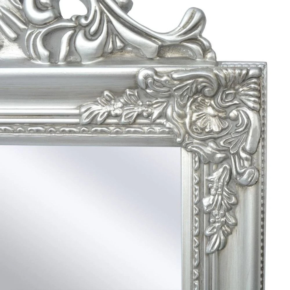 VidaXL Miroir Sur Pied Style Baroque 160 X 40 Cm Argenté 6 VidaXL Miroir Sur Pied Style Baroque 160 X 40 Cm Argenté – Image 4