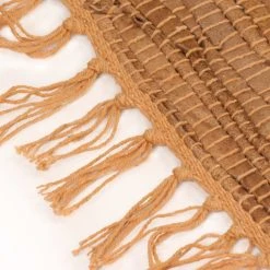 VidaXL Tapis Chindi Cuir Tissé à La Main 160 X 230 Cm Brun Roux -Magasin Joss & Main 8718475578642 g en hd 4