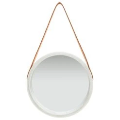 VidaXL Miroir Mural Avec Sangle 40 Cm Argenté -Magasin Joss & Main 8720286009802 g en hd 1