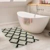 Paco Home Tapis De Bain Moderne Design Losanges Poils Longs Tapis Salle De Bain ... -Magasin Joss & Main badematte badteppich badezimmer teppich hochflor 7
