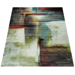 Paco Home Tapis Design à Carreaux Contour Trendy Tape L'Oeil Multicolore -Magasin Joss & Main bri 710 multi 1