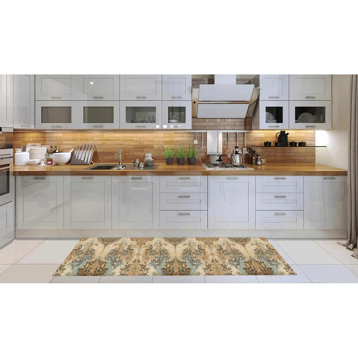ALTER Chemin De Cuisine, 100% Made In Italy, Tapis Résistant Aux Taches Ave... 4 ALTER Chemin De Cuisine, 100% Made In Italy, Tapis Résistant Aux Taches Ave... – Image 2
