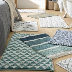 GUY LEVASSEUR COOPER - Tapis De Bain En Polycoton Fantaisie Bleu 60x120cm -Magasin Joss & Main cooper tapis de bain en polycoton fantaisie bleu 60x120cm 13911114 38576522 1140x1140