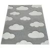 Paco Home Tapis Chambre Enfant Adorable Couleurs Pastel Motif Nuages Poils Ras E...