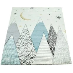 Paco Home Tapis Enfant Chambre Enfant Motif Montagne Lune Étoiles En Pastel Ble... -Magasin Joss & Main cos 707 cream 1