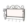 L'Héritier Du Temps Grand Miroir Étagère Murale à Chapeaux Porte Manteaux Acier Gris 25... -Magasin Joss & Main etagere murale a chapeaux avec miroir et porte manteaux en fer gris 25x70x87cm