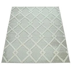 Paco Home Tapis Intérieur & Extérieur, Avec Poils Longs En Relief Et Motif Los... -Magasin Joss & Main eup 473 cream 1