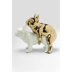 Kare Design Figurine Décorative Chiens Blanc Et Doré KODY