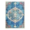 Thedecofactory GRENADE - Tapis Effet Vintage Motif Médaillon Bleu 160x230