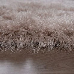 Paco Home Tapis Poils Longs Pour Salon, Shaggy Avec Fil Brillant, Uni Beige -Magasin Joss & Main hochflor shaggy flauschig wohnzimmer beige 3