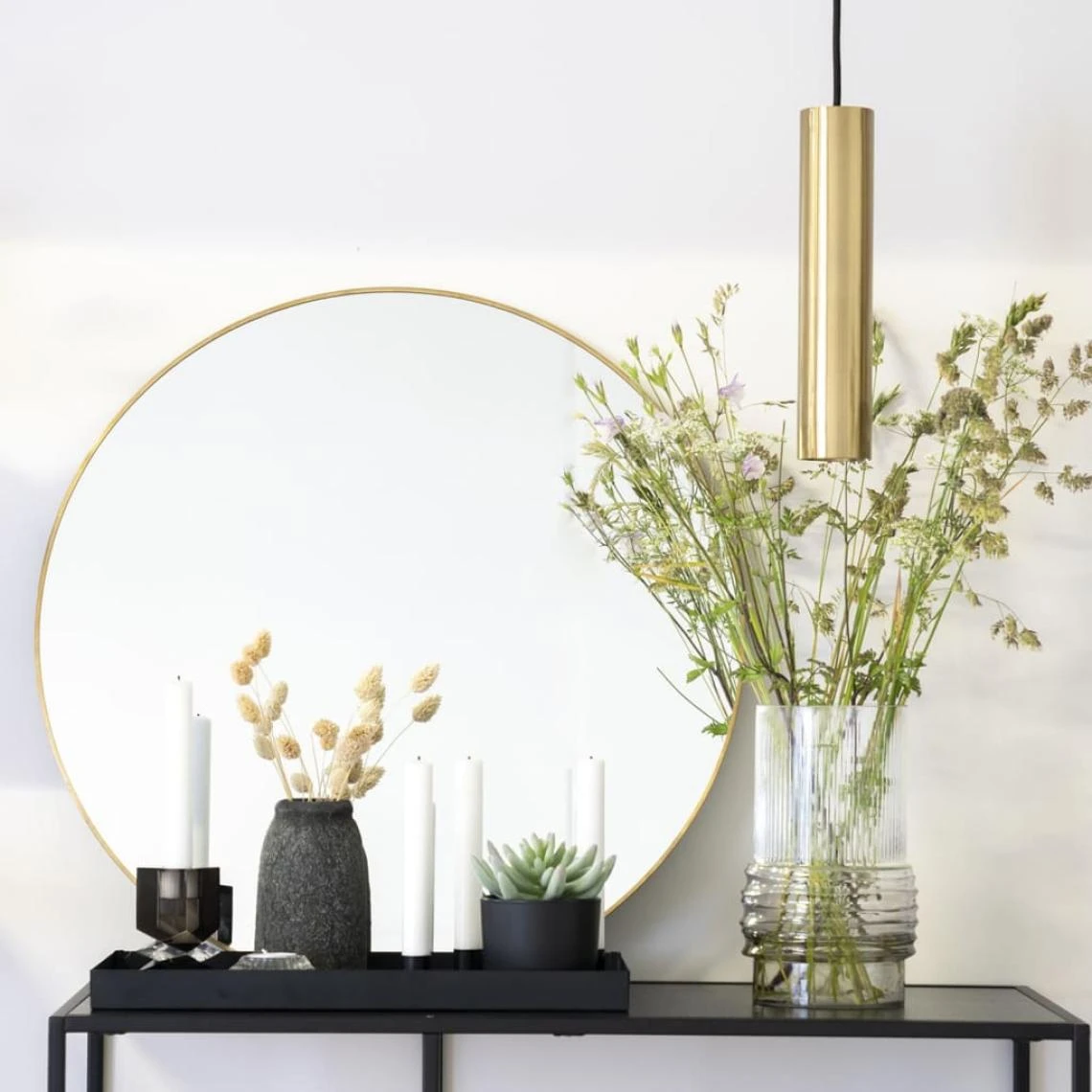 MES House Nordic Miroir Rond Daisy Laiton 3 MES House Nordic Miroir Rond Daisy Laiton