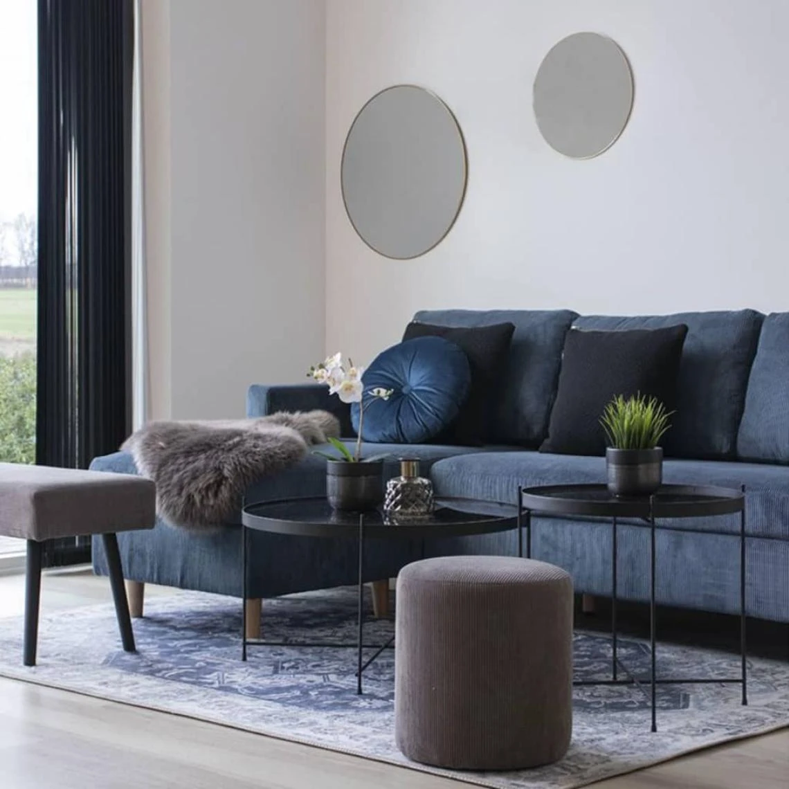 MES House Nordic Miroir Rond Daisy Laiton 6 MES House Nordic Miroir Rond Daisy Laiton – Image 4