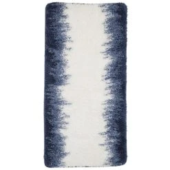 GUY LEVASSEUR ILYES - Tapis De Bain En Polyester Fantaisie Bleu Et Blanc 60x120cm -Magasin Joss & Main ilyes tapis de bain en polyester fantaisie bleu et blanc 60x120cm 13911132 38576584 1140x1140