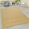 Paco Home Tapis Intérieur & Extérieur Tissage À Plat Moderne Motif Ethnique D... 2 Paco Home Tapis Intérieur & Extérieur Tissage À Plat Moderne Motif Ethnique D... -Magasin Joss & Main indoor outdoor teppich zickzack muster ethno boho look einfarbig terrasse balkon draussen modern robust wohnzimmer flur diele weiss gelb 1