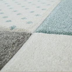 Paco Home Tapis Enfant Chambre Enfant Carreaux Pois Cœurs Étoiles Bleu Pastel ... -Magasin Joss & Main kinderteppich kinderzimmer 3d konturenschnitt teppich pastellfarben oeko tex standard geprueft sterne mond herz punkte junge maedchen pastell blau grau weiss 3