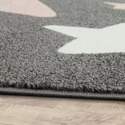 Paco Home Tapis Chambre Enfant Tapis Enfant Grands Et Petits Étoiles Gris Rose -Magasin Joss & Main kinderteppich teppich kinderzimmer pastell helle fa