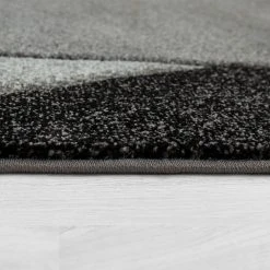 Paco Home Tapis De Salon Moderne À Poils Ras Effet 3D Bordure Géométrique Rou... -Magasin Joss & Main kurzflor teppich borduere geometrisches wohnzimmer schlafzimmer esszimmer flur diele modern hochwertig grau anthrazit rot 2