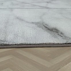 Paco Home Tapis De Salon Gris Marbre Argenté Optiques 3D Design Poil Court Moqu... -Magasin Joss & Main kurzflor teppich flur diele hochwertig schlafzimmer abstraktes muster grau weiss silber modern linien esszimmer marmor teppiche wohnzimmer 3