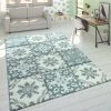 Paco Home Tapis De Créateur Moderne Contours Découpés Couleurs Pastel Carreau... -Magasin Joss & Main kurzflor wohnzimmer konturenschnitt modern teppic 1
