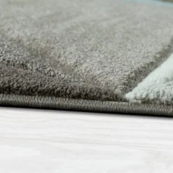Paco Home Tapis 3D Triangles Pastel Tendance Gris Turquoise -Magasin Joss & Main kurzflor wohnzimmer konturenschnitt modern teppich 1 1