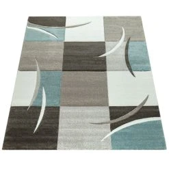 Paco Home Créateur Tapis Moderne Contours Découpés Couleurs Pastel À Carreau... -Magasin Joss & Main lar 235 tuerkis