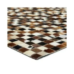 Mon Beau Tapis CUIR - Tapis En Cuir Motif Mosaïque Multi Marron 140x200 -Magasin Joss & Main mineral cuir 800 tapis 160144 160x230 marron multi 2