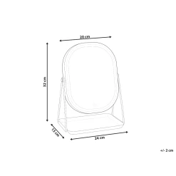 Beliani Miroir De Maquillage Avec LED 20 X 22 Cm Argenté DORDOGNE -Magasin Joss & Main miroir de maquillage avec led 20 x 22 cm argente dordogne 14074834 39089810 1140x1140
