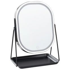 Beliani Miroir De Maquillage Avec LED 20 X 22 Cm Argenté DORDOGNE -Magasin Joss & Main miroir de maquillage avec led 20 x 22 cm argente dordogne 14074834 39089814 1140x1140