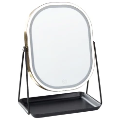 Beliani Miroir De Maquillage Avec LED 20 X 22 Cm Doré DORDOGNE -Magasin Joss & Main miroir de maquillage avec led 20 x 22 cm dore dordogne 14074822 39089764 1140x1140