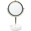 Beliani Miroir De Table Doré Et Blanc à LED ø 26 Cm SAVOIE -Magasin Joss & Main miroir de table dore et blanc a led o 26 cm savoie 14074810 39089704 1140x1140