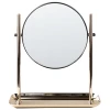 Beliani Miroir De Table Doré ø 20 Cm FINISTERE