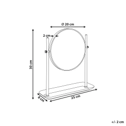 Beliani Miroir De Table Doré ø 20 Cm FINISTERE 8 Beliani Miroir De Table Doré ø 20 Cm FINISTERE -Magasin Joss & Main miroir de table dore o 20 cm finistere 14074830 39089792 1140x1140