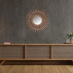 Other Miroir En Bois Boho Dans Un Cadre En Bois, Rond 50 Cm -Magasin Joss & Main miroir en bois boho dans un cadre en bois rond 50 cm 13798294 38150600 1140x1140