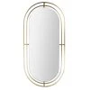 TOILINUX Miroir En Métal Ovale à Suspendre - Doré