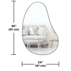 Umbra Miroir Finition Métallique Hubba 61 × 91 Cm Titane -Magasin Joss & Main miroir finition metallique hubba 61 91 cm titane 13847604 38398806 1140x1140