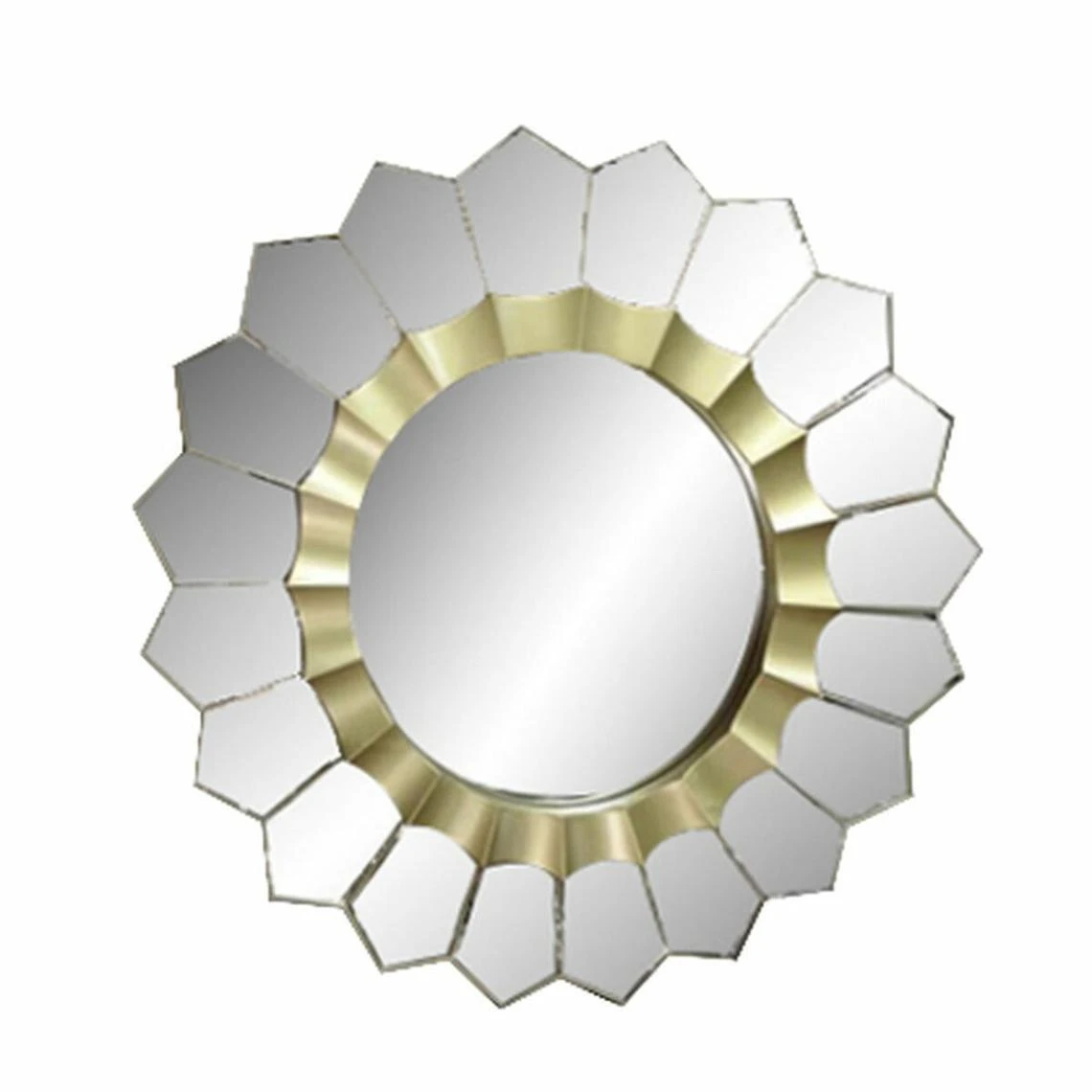 Miroir Mural DKD Home Decor Miroir Champagne Doré Polypropylène (55 ... 4 Miroir Mural DKD Home Decor Miroir Champagne Doré Polypropylène (55 ... – Image 2