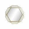 Miroir Mural DKD Home Decor Miroir Doré Métal (39 X 2 X 39 Cm)