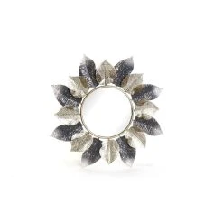 Miroir Mural DKD Home Decor Miroir Volets Gris Doré Métal (76 X 5 X ...