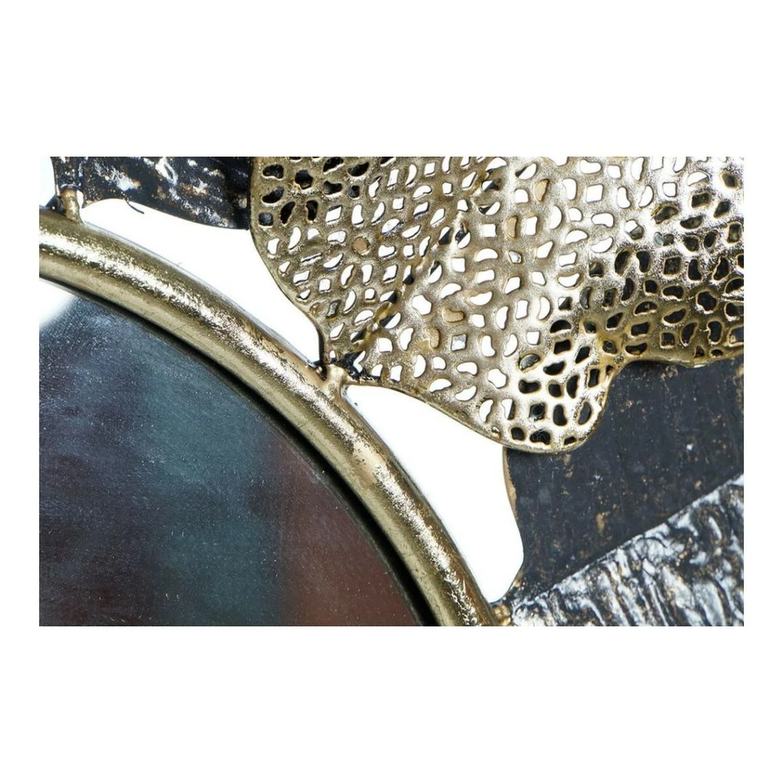 Miroir Mural DKD Home Decor Miroir Volets Gris Doré Métal (76 X 5 X ... 4 Miroir Mural DKD Home Decor Miroir Volets Gris Doré Métal (76 X 5 X ... – Image 2