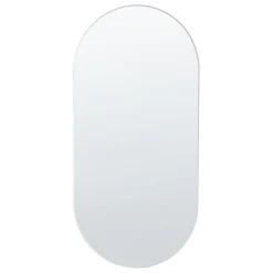 Beliani Miroir Mural Ovale 40 X 80 Cm Argenté ALFORTVILLE