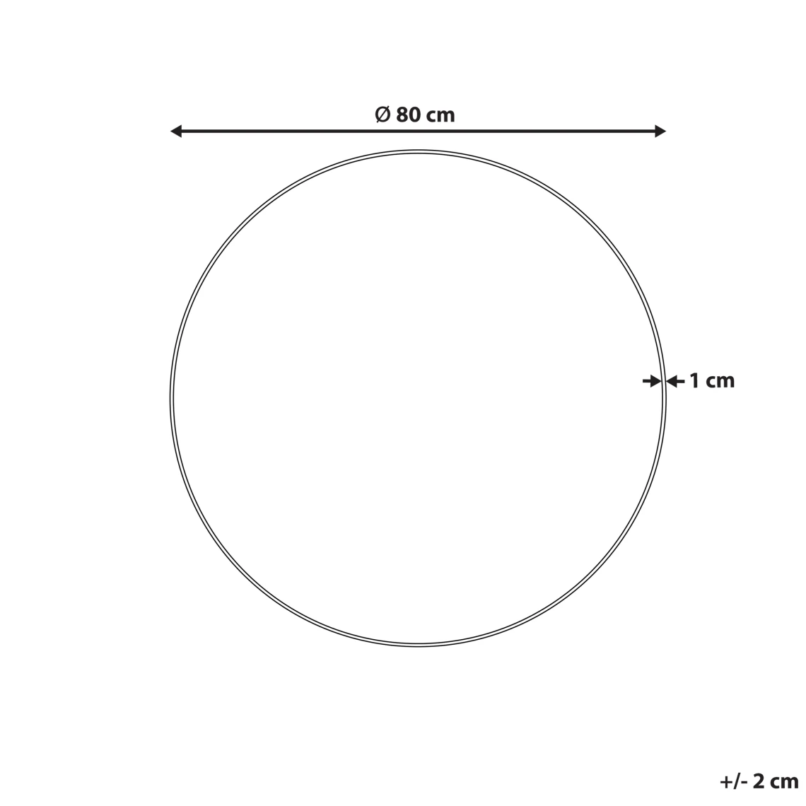 Beliani Miroir Mural Rond ⌀ 80 Cm Argenté ANNEMASSE 4 Beliani Miroir Mural Rond ⌀ 80 Cm Argenté ANNEMASSE – Image 2