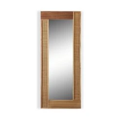 Versa Miroir Mural Rotin Bois De Paulownia (120 X 50 X 1,8 Cm)
