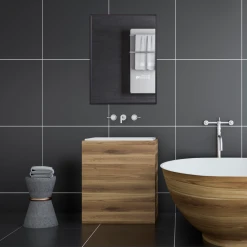 Paco Home Miroir Mural À Suspendre Angles Pointus Salle De Bains Couloir Alu No... -Magasin Joss & Main miroir mural suspendre angles pointus salle de bains couloir alu noir 13706200 37800658 1140x1140