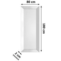 Vivenla Miroir Mural Ultra Design Avec Contour Biseauté Effet 3D L. 180 X P. ... -Magasin Joss & Main miroir mural ultra design avec contour biseaute effet 3d l 180 x p 80 x h 2 cm collection serre 13088232 35550880 1140x1140