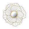 Miroir Mural Versa Fleur Doré Verre Métal (1,2 X 50 X 50 Cm)