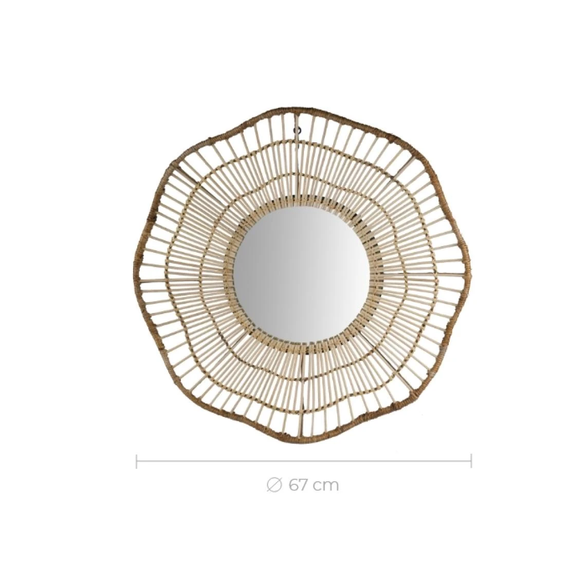 Rendez Vous Déco Miroir Oliva En Rotin D67 Cm 4 Rendez Vous Déco Miroir Oliva En Rotin D67 Cm – Image 2