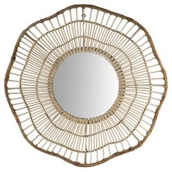 Rendez Vous Déco Miroir Oliva En Rotin D67 Cm